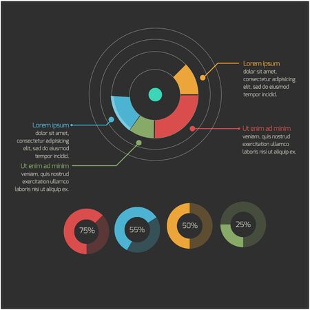 Ilustración de Business Circle Infographics Vector Image - Imagen libre de derechos