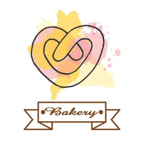Bakery Ribbon Cookies White Background Vector Imageのイラスト素材