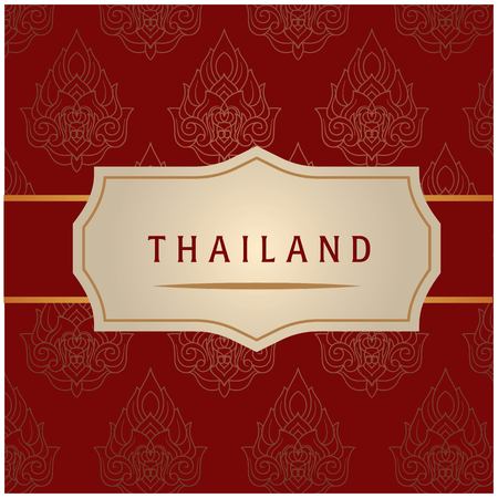 Thailand White Frame Red Background Vector Imageのイラスト素材