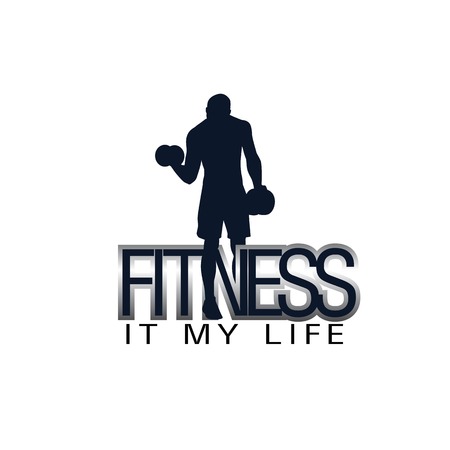 Fitness It My Life Human Gym Background Vector Imageのイラスト素材