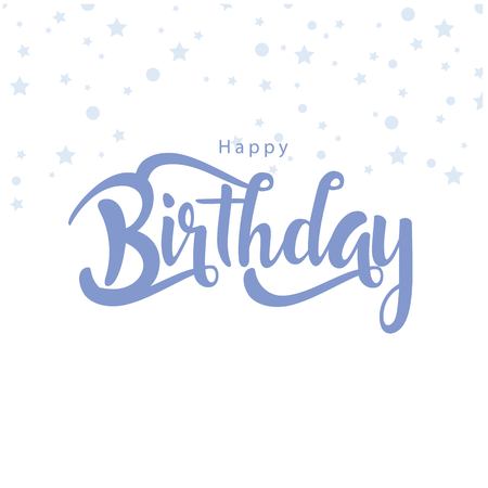 Happy Birthday Star White Background Vector Imageのイラスト素材