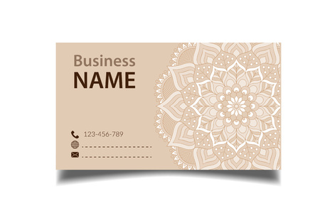 Business Card Flower Vintage Decorative Element Vector Imageのイラスト素材