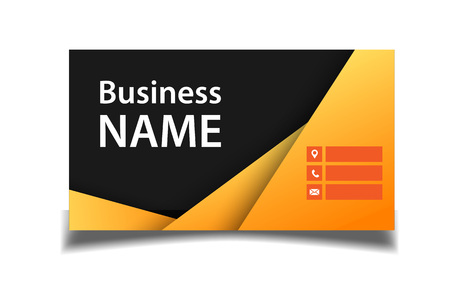 Business Card Orange And Black Background Vector Imageのイラスト素材