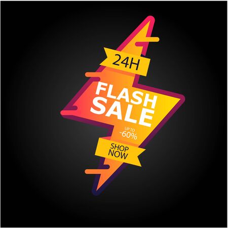 Flash Sale Up To 60% 24H Shop Now Vector Imageのイラスト素材