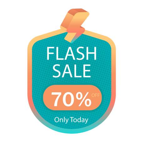 Flash Sale 70% Off Only Today Vector Imageのイラスト素材