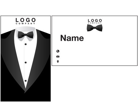 Name Card Tuxedo Background Vector Imageのイラスト素材