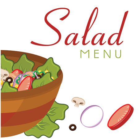 Salad Menu Salad Background Vector Imageのイラスト素材