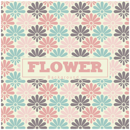 Colorful Flower Background Pattern Vector Imageのイラスト素材