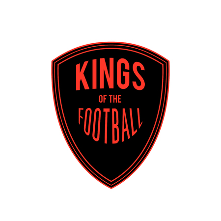 Kings Of The Football Badge Logo Design Vector Imageのイラスト素材