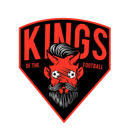 Kings Of The Football Red Devil Background Vector Imageのイラスト素材