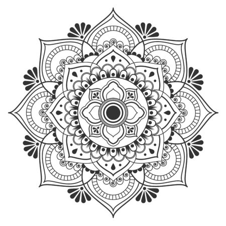 Thai Ancient Flower Traditional Art Design Vector Imageのイラスト素材