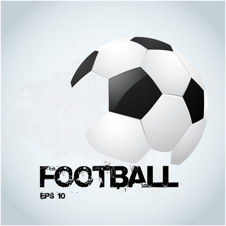 Football Text with  Football in White Background Vector Imageのイラスト素材