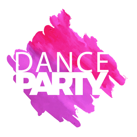 Dance Party Purple Pink Watercolor Paint Background Vector Imageのイラスト素材
