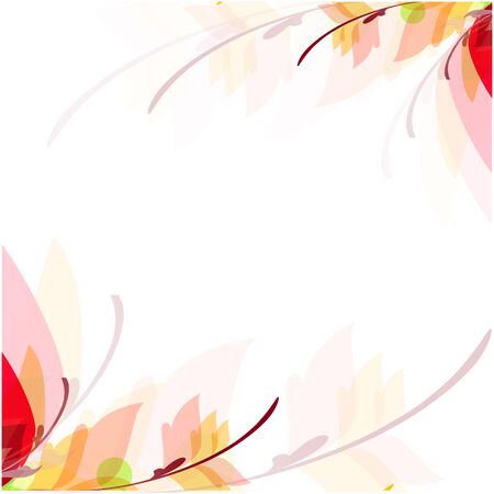 Abstract Colorful Leaves on White Backgroundのイラスト素材