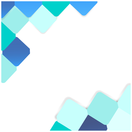 Abstract Blue Square on White Background Vector Imageのイラスト素材