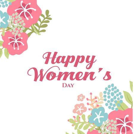 Happy Women's Day Flower Background Vector Imageのイラスト素材