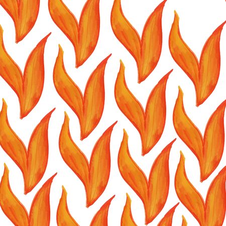 Pattern Orange Herb White Background Vector Imageのイラスト素材