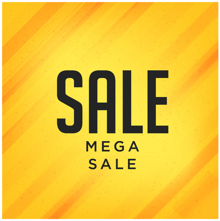 Sale Mega Sale Orange Background Vector Imageのイラスト素材