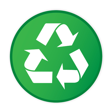 Recycle Icon Circle Frame Green Background Vector Imageのイラスト素材