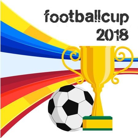 Football Cup 2018 Championship Cup Background.のイラスト素材