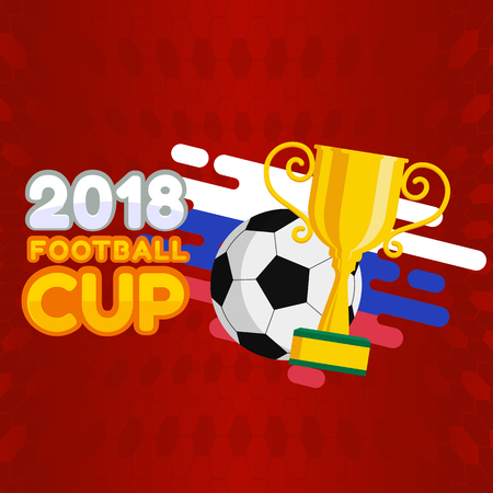 2018 Football Cup Football Championship Cup Background.のイラスト素材