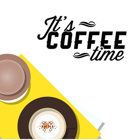 It's Coffee Time template designのイラスト素材