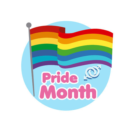 Pride Month Rainbow Flag Background Vector Imageのイラスト素材