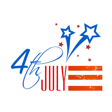 Fourth Of July Shooting Star Background Vector Imageのイラスト素材