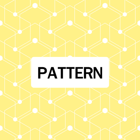 Modern Overlap Hexagon Pattern Yellow Background Vector Imageのイラスト素材