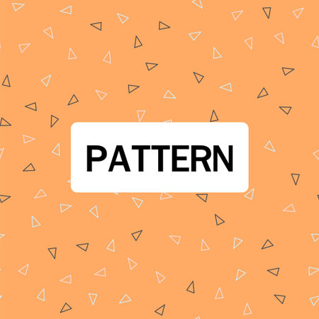 Abstract Triangle Pattern Orange Background Vector Image