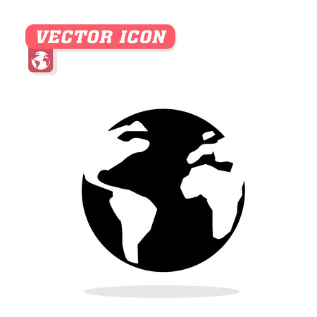 World Vector Icon White Backgroundのイラスト素材