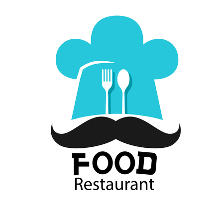 Food Restaurant Chef Hat Mustache Backgroundのイラスト素材