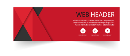 Web Header Abstract Red Black Backgroundのイラスト素材