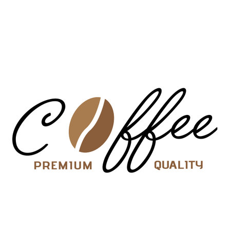 Coffee Premium Quality Coffee Bean White Background Vector Imageのイラスト素材