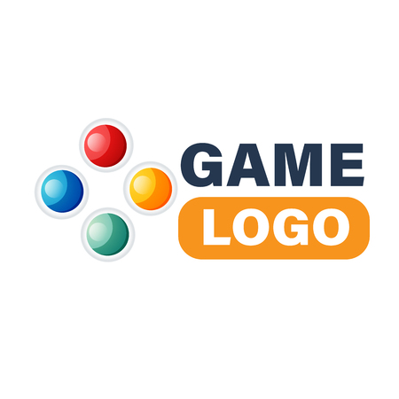 Game Logo Modern Controller Directional Pad Vector Imageのイラスト素材
