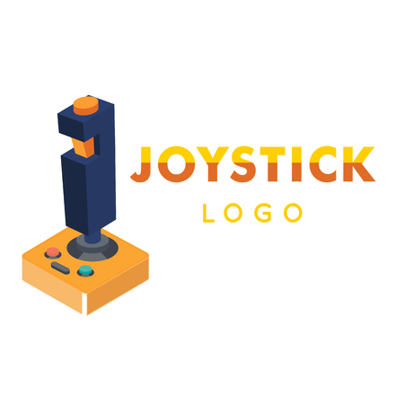 Joystick Logo Retro Joystick Background Vector Imageのイラスト素材