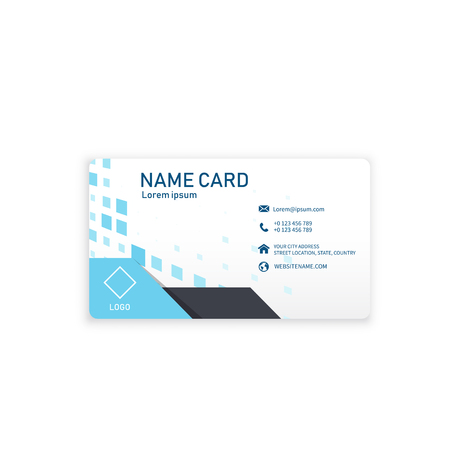 Modern Business Blue Name Card Vector Imageのイラスト素材