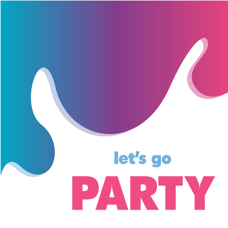 Lets Go Party Colorful Splash Background Vector Imageのイラスト素材