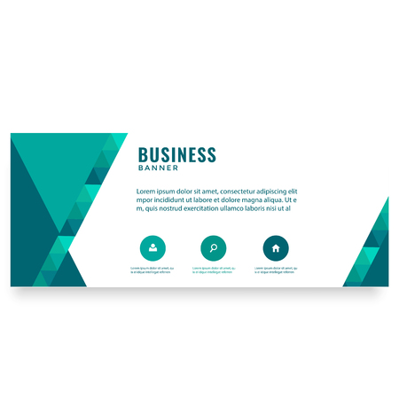 Modern Green Design Business Banner Vector Imageのイラスト素材