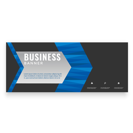 Modern Blue Arrow Design Business Banner Vector Imageのイラスト素材
