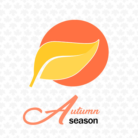 Autumn Season Leave Icon Maple Background Vector Imageのイラスト素材