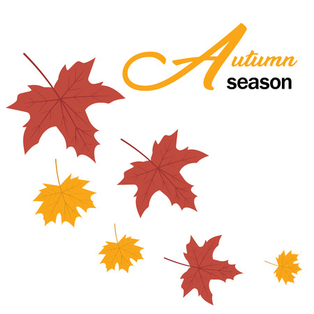 Autumn Season Maple Leaves Background Vector Imageのイラスト素材