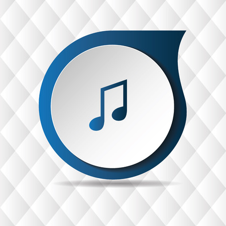 Music Note Icon Geometric Background Vector Imageのイラスト素材