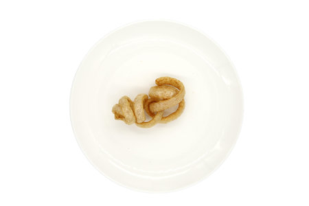 The Pork Snack on White Background.