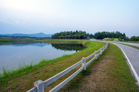 Beautiful view point and relaxation on the sunset.の写真素材