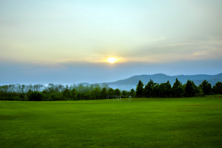 Beautiful view point and relaxation on the sunset.の写真素材