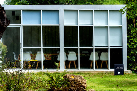 Coffee time space and relaxing zone at the home and spa.の写真素材