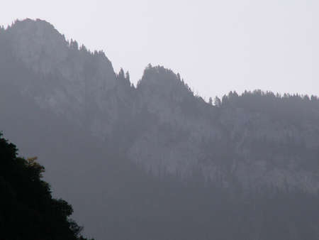 The mountains near the lake of Genevaの写真素材