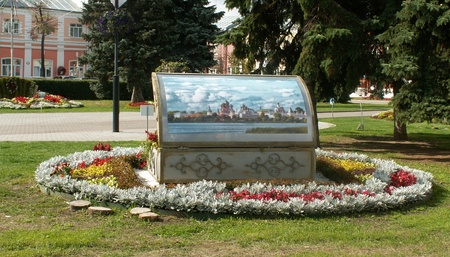 The composition of flowers in Jaroslavl in summer dayの写真素材