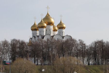 Golden temple in Yaroslavlの写真素材